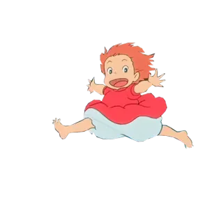 😃 Ponyo Anime, Film, Fisch, Meer, Ozean whatsapp sticker