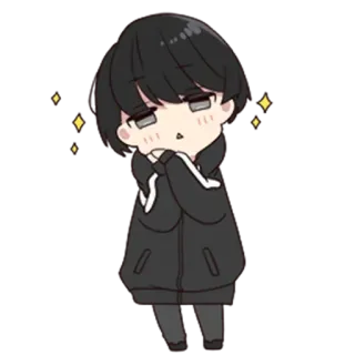 🤩 Аниме, Чиби, Милый, Каваий, Персонаж, Блестки telegram sticker