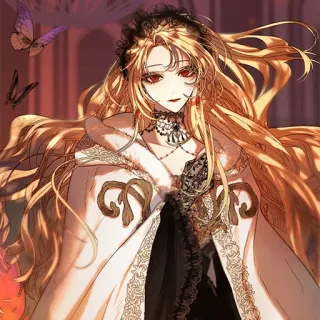🩸 Anime, Personaggio, Donna, Capelli lunghi, Bionda, Fantasy telegram sticker
