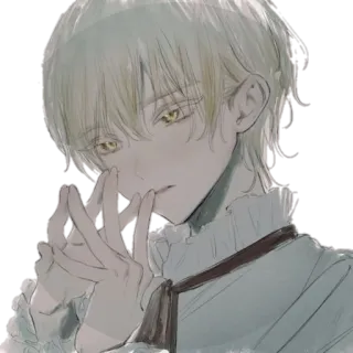 👏 anime, boy, portrait, illustration, character telegram sticker