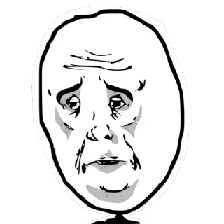 😔 Meme, Triste, Faccia, Internet telegram sticker