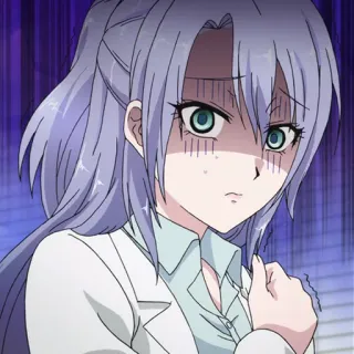 📉 Anime, Gadis, Khawatir, Ekspresi, Karakter whatsapp sticker