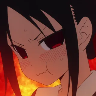 😡 Kaguya Shinomiya Kaguya-sama: Love Is War Аниме, Манга, Злой, Кагуя Синомия, Кагуя-сама, Любовь это война, Мультфильм telegram sticker