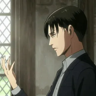 🖤 Levi Ackerman Attack on Titan Anime, Personage, Man, Attack on Titan, Levi, Levi Ackerman telegram sticker