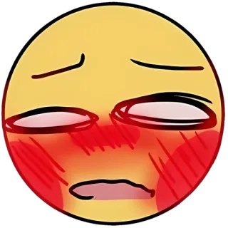🌝 Emoji, Rumieniec, Słodkie, Wyrażenie telegram sticker