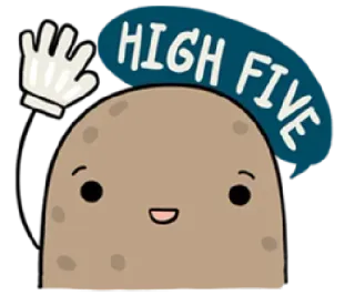 🖐 HIGH FIVE high five, greeting, celebration, cartoon, friendly telegram sticker