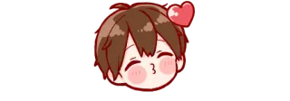 😘 słodkie, anime, kawaii, miłość, pocałunek, kreskówka telegram sticker