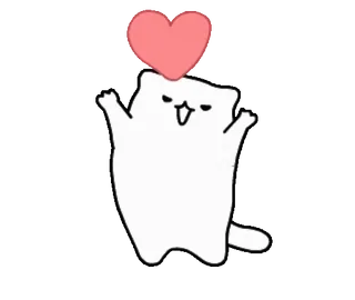 ❤️ white cat telegram sticker