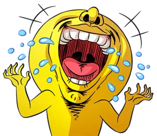 😂 Emoji, Cười, Khóc, Mặt vàng, Quá mức, Phản ứng telegram sticker