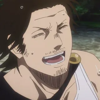 🚬 Yami Sukehiro Black Clover Anime, Black Clover, Yami, Yami Sukehiro, Manga, transpirant telegram sticker