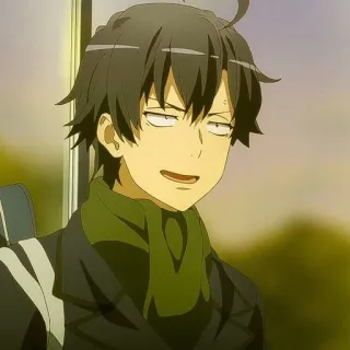 🫓 Hachiman Hikigaya My Teen Romantic Comedy SNAFU อนิเมะ, ฮาจิมัง, ฮิกิกายะ, Snafu, Oregairu, ตัวละคร, งอน, การ์ตูน whatsapp sticker