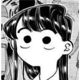 🙂 Komi Shouko Komi Can't Communicate anime, manga, komi can't communicate, komi shouko, sticker, kawaii, cute, fanart whatsapp sticker