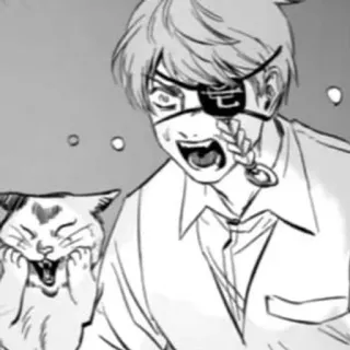 🖤 Aki Hayakawa Chainsaw Man Anime, Manga, Aki Hayakawa, Chainsaw Man, Gato, Personaje ficticio whatsapp sticker