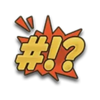 #️⃣ #!? símbolos, desenho animado, exclamação, pergunta, raiva, frustração telegram sticker