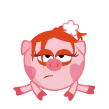 😠 만화, 돼지, 동물, 웃긴, 귀여운 telegram sticker