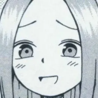 😌 Anime, Mangá, Personagem, Rosto, Expressão telegram sticker