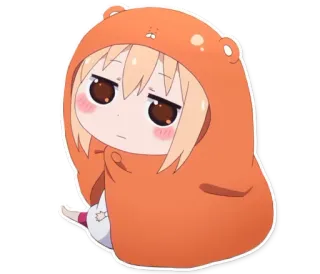 😐 Umaru Doma Himouto! Umaru-chan anime, chibi, umaru, kawaii, cute, cartoon telegram sticker