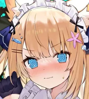 😨 Anime, Manga, Maid, Kawaii, Carino, Ragazza, Personaggio telegram sticker