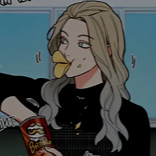 😈 Pringle Snack, Batata frita, Humor, Desenho animado, Engraçado, Pringles telegram sticker