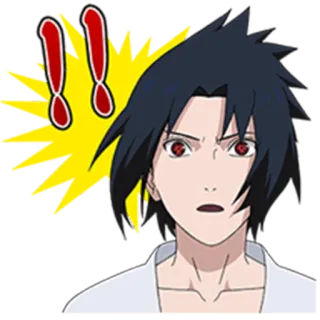 😳 Sasuke Uchiha Naruto sasuke, naruto, anime, manga, verrast telegram sticker