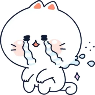 😭 gatto, piangere, triste, emoji, cartone animato, carino telegram sticker