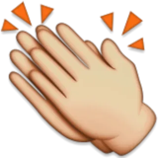 👏 аплодисменты, хлопки, руки, эмодзи, реакция telegram sticker
