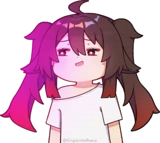 😃 KingdomInPeace Anime, Personnage, Fille, Kawaii, Dessin animé, Art numérique whatsapp sticker