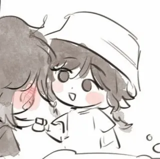 ☁️ kreskówka, dziewczyna, przyjaciele, sztuka telegram sticker