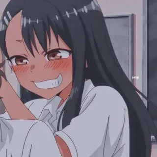 ✨ Nagatoro Don't Toy with Me, Miss Nagatoro アニメ, ワイフ, ナガトロ, アニメガール, かわいい, 女子高生, カートゥーン telegram sticker
