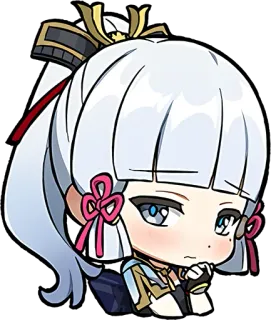 ☺️ Ayaka Genshin Impact อนิเมะ, เกม, น่ารัก, จิบิ, อายากะ, เก็นชินอิมแพกต์ telegram sticker