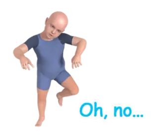 😨 Oh, no... sad, child, baby, 3D, failure whatsapp sticker