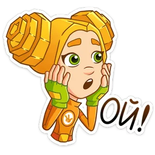 😰 Ой! cartoon, shocked, surprised, expression, exclamation telegram sticker