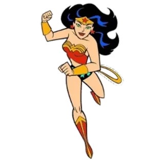 🤠 Wonder Woman superhéroe, DC Comics, mujer, dibujos animados, personaje de cómic telegram sticker