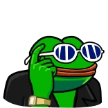💡 Pepe the Frog Pepe, Ếch, Meme, Meme Internet, Nhân vật, Ngầu, Kính râm whatsapp sticker