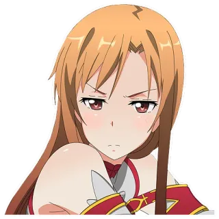 😑 Asuna Yuuki Sword Art Online Anime, Sword Art Online, Asuna, Yuuki, Personaggio, Manga, Femmina telegram sticker