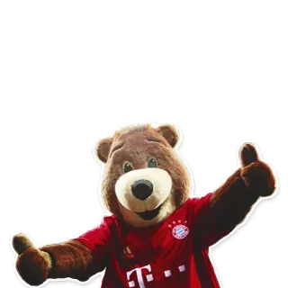 🐻 bear, mascot, football, thumbs up, bayern munich telegram sticker
