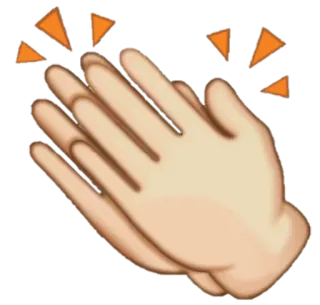 👏 tepuk tangan, bertepuk tangan, emoji, tangan telegram sticker