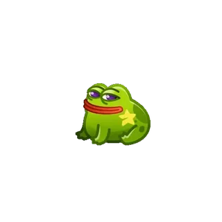 🐸 Frosch, Cartoon, Grün, Sterne, Aufkleber telegram sticker