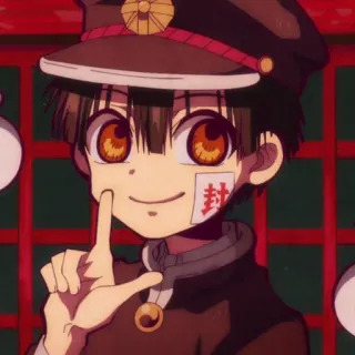 ☁️ Hanako-kun Toilet-bound Hanako-kun anime, manga, school uniform, hanako kun, cute, ghost, supernatural telegram sticker