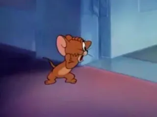 💗 Jerry Tom and Jerry Dessin animé, Souris, Effrayé, Jerry, Animation whatsapp sticker