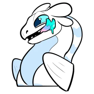 👅 dragon, dessin animé, animal, autocollant, mignon telegram sticker
