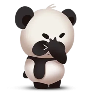 😒 Panda, Boos, Geërgerd, Cartoon, Schattig telegram sticker
