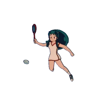 🎾 เทนนิส, อนิเมะ, ผู้หญิง, กีฬา, แบดมินตัน, ไม้แร็กเก็ต telegram sticker
