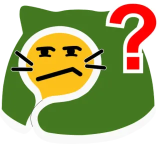 ❓ Fragezeichen, Emoticon, Katze, Unsicherheit, Verwirrung, Zweifel telegram sticker
