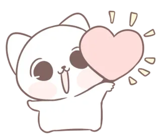 ⭐ 猫, 心, 爱, 可爱, 动物 whatsapp sticker
