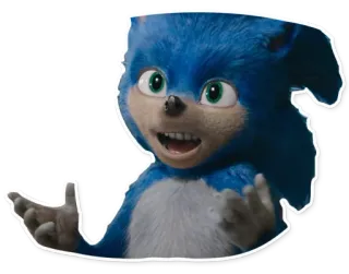 🤷‍♂️ Sonic the Hedgehog Sonic, hedgehog, video game, character, blue, funny, animal telegram sticker