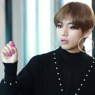 😳 V K-Pop, BTS, idol, Korean, singer, celebrity telegram sticker
