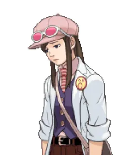 😞 Ema Skye Ace Attorney Trò chơi điện tử, Anime, Buồn, Khoa học, Ace Attorney, Ema Skye telegram sticker