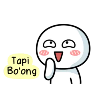 😃 Tapi Bo'ong Cartone animato, Personaggio, Divertente, Carino, Animato whatsapp sticker