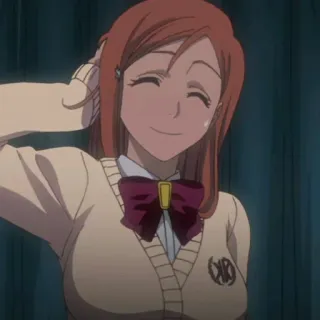 😅 Orihime Inoue Bleach anime, manga, Bleach, Orihime Inoue, character, school uniform telegram sticker